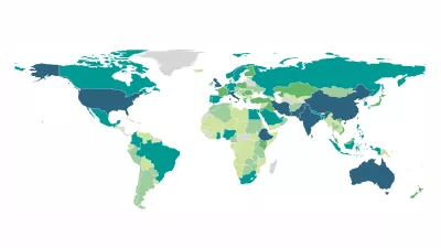 A map of the world showing where our global collaborators are located