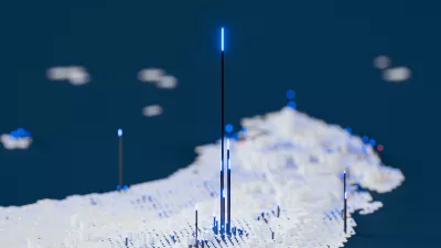 Stylized map image of Antananarivo, Madagascar showing where population is most concentrated.