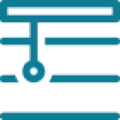 Line drawing of open blinds